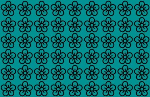 Flower Pattern with Background. Petals Design spread over clear background. U Ilustração Stock