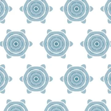 Flower pattern blue delicate colors. Illustrazione stock