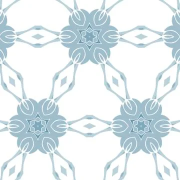 Flower pattern blue delicate colors. Illustrazione stock