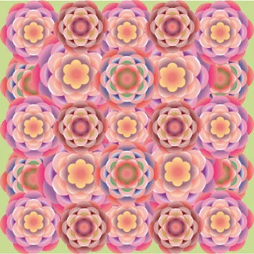 Flower pattern from buds Stock Illustration