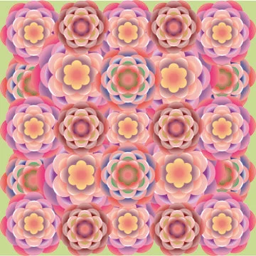 Flower pattern from buds Stock Illustration