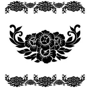 Flower Pattern Decoration Stock Illustration