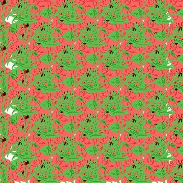 Flower pattern. The flowering plants in garden created bloomy and colorful oasis Illustrazione stock