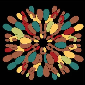 Flower pattern. Fruit trees flowers background. Abstract spring garden. Vecto Stock Illustration