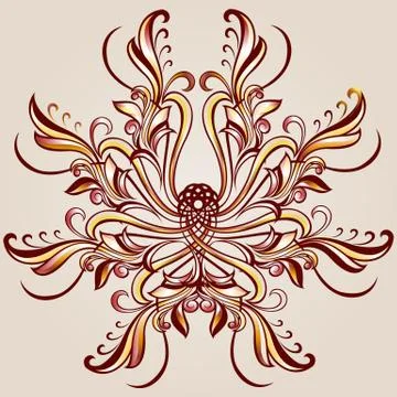 Flower pattern henna Stock Illustration