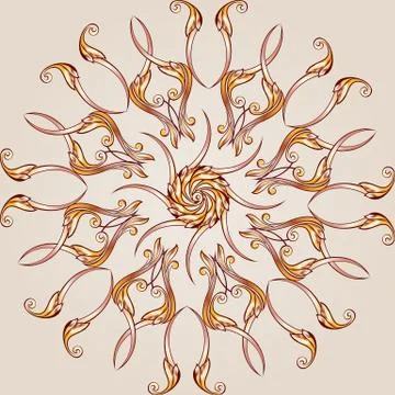 Flower pattern henna Stock Illustration