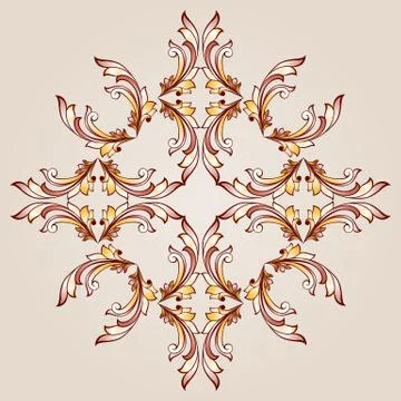 Flower pattern henna Stock Illustration