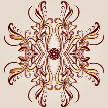 Flower pattern henna Stock Illustration