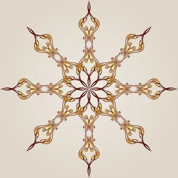 Flower pattern henna Stock Illustration