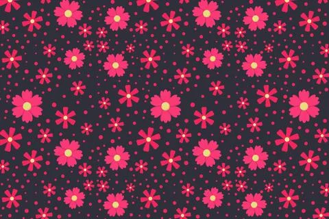 Flower pattern illustrated on background Stock Illustration