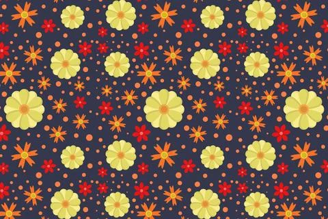Flower pattern illustrated on background Stock Illustration