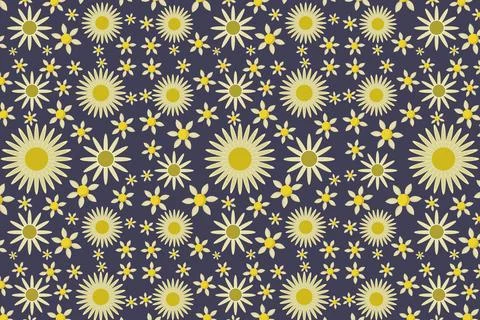 Flower pattern illustrated on background Stock Illustration