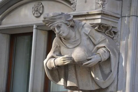 A flower pattern made of stone like a border Stock Photos