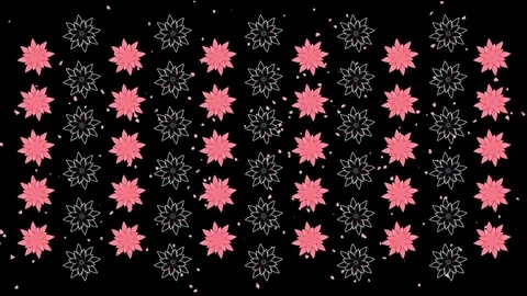 Flower Pattern Motion Background VJ Video stock 72708773