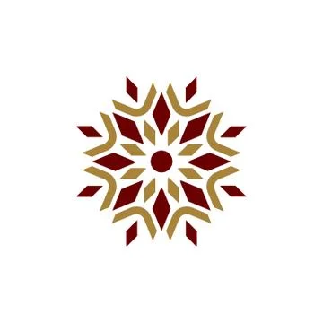 Flower Pattern Ornamental Logo Template Illustration Design. Vector EPS 10. Stock Illustration