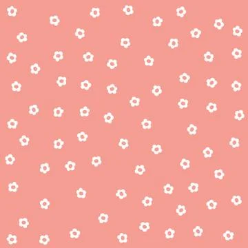 Flower Pattern on pink background Stock Illustration