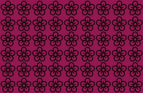 Flower Pattern with Pink Background. Petals Design spread over clear backgrou Ilustração Stock