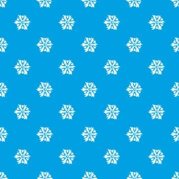 Flower pattern seamless blue Stock Illustration
