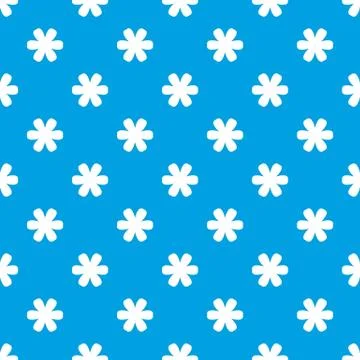 Flower pattern seamless blue Stock Illustration