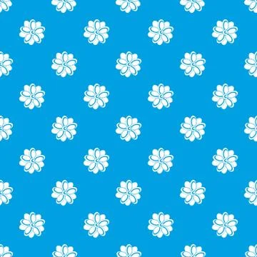 Flower pattern seamless blue Stock Illustration