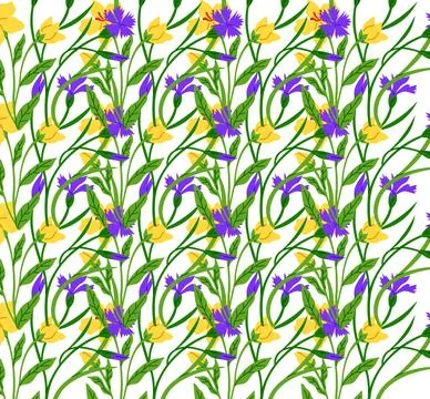 Flower pattern. The seamless design featured delicate floral motif Stock Illustration