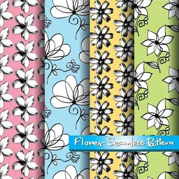 Flower pattern seamless Stock Illustration