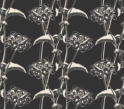 Flower pattern seamless vector background. Floral design illustration for tex Illustrazione stock