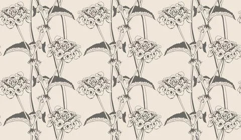 Flower pattern seamless vector background. Floral design illustration for tex Illustration