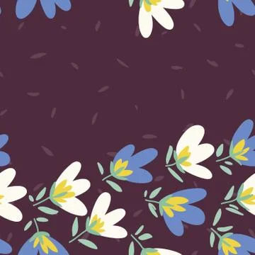 Flower pattern. Spring vector hand-drawn doodle Stock Illustration