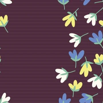 Flower pattern. Spring vector hand-drawn doodle Illustrazione stock
