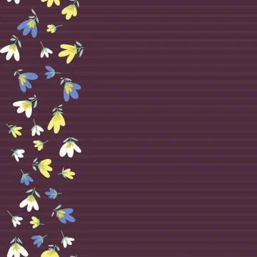 Flower pattern. Spring vector hand-drawn doodle Stock Illustration