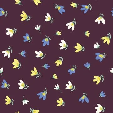 Flower pattern. Spring vector hand-drawn doodle イラスト素材