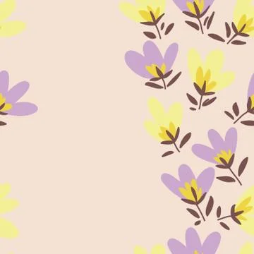 Flower pattern. Spring vector hand-drawn doodle Stock Illustration