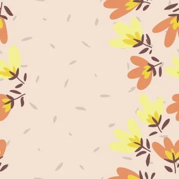 Flower pattern. Spring vector hand-drawn doodle Stock Illustration