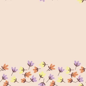 Flower pattern. Spring vector hand-drawn doodle イラスト素材