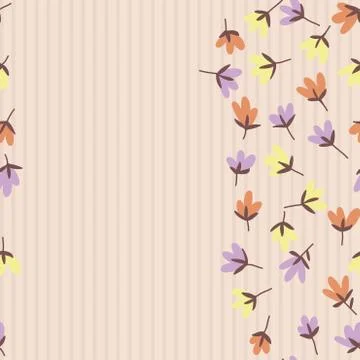 Flower pattern. Spring vector hand-drawn doodle Illustrazione stock