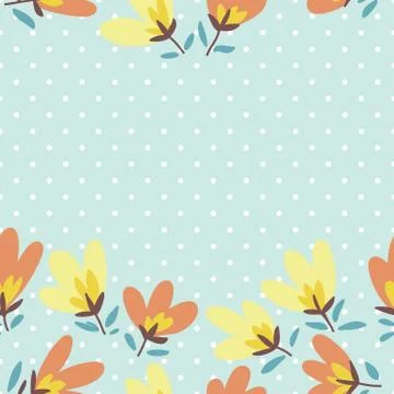 Flower pattern. Spring vector hand-drawn doodle Stock Illustration