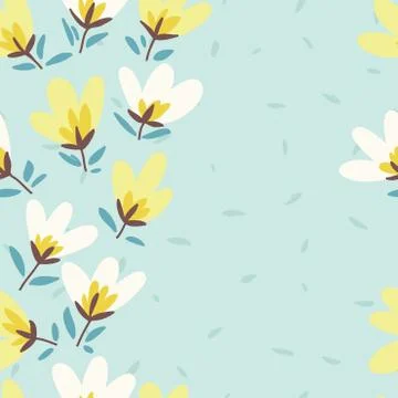 Flower pattern. Spring vector hand-drawn doodle Illustrazione stock