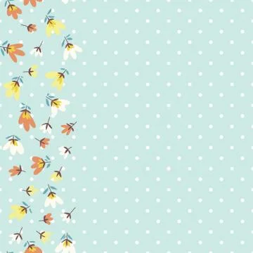 Flower pattern. Spring vector hand-drawn doodle Illustrazione stock
