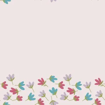 Flower pattern. Spring vector hand-drawn doodle Illustrazione stock