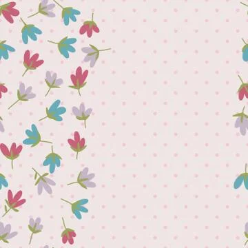 Flower pattern. Spring vector hand-drawn doodle Illustrazione stock