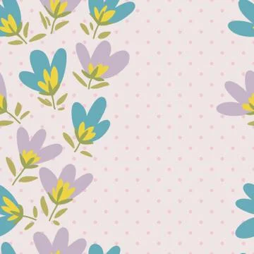 Flower pattern. Spring vector hand-drawn doodle Stock Illustration