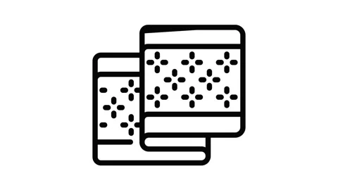 Flower pattern towel icon animation Stock Footage 152643621