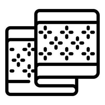 Flower pattern towel icon, outline style Stockillustratie