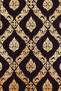 Flower pattern in traditional Thai style art Foto stock