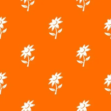 Flower pattern vector orange 스톡 일러스트