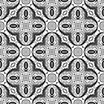 Flower Pattern Weave Damask Stock Illustration