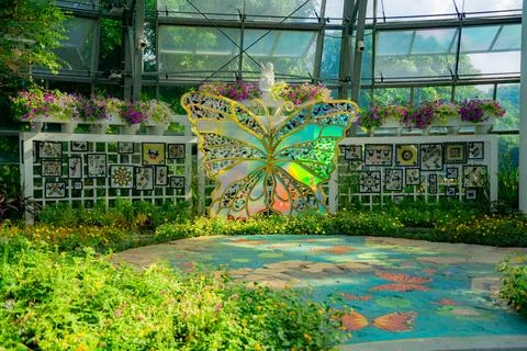 Flower pavilion. Photos