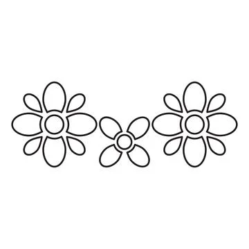Flower petals and leaf border ornament Stock Illustration