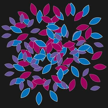 Flower petals falling down.   Love 스톡 일러스트